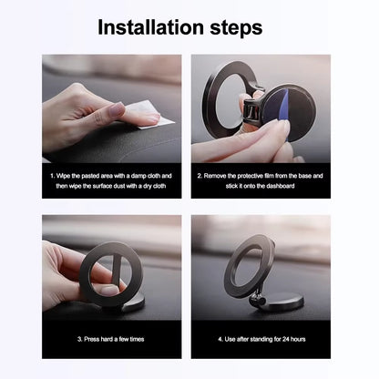 Magnetic Car Phone Holder for Magsafe 360 Degrees Adjustable Alloy Folding Magnetic Car Navigation Mount for Iphone 15 14 13 12