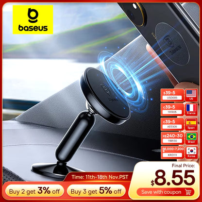 Baseus  Car Holder for Mobile Phone Holder Stand in Car Mount Phone Holder for Car 360 Degree Magnetic Car Phone Holder