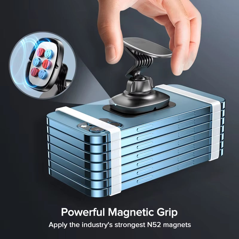 QOOVI Magnetic Car Phone Holder Stand 360 Degree Mobile Cell Air Vent Magnet Mount GPS Support for Iphone Xiaomi Samsung Huawei