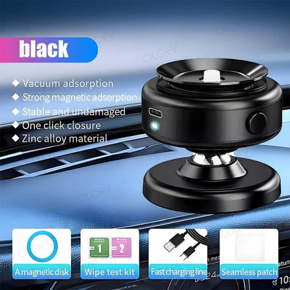 Wireless Charge 360°Rotatable Vacum Car Holder for Iphone Samsung Xiaomi Magnetic Car Mount Vacuum Phone Holder