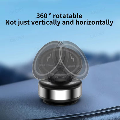 Wireless Charge 360°Rotatable Vacum Car Holder for Iphone Samsung Xiaomi Magnetic Car Mount Vacuum Phone Holder